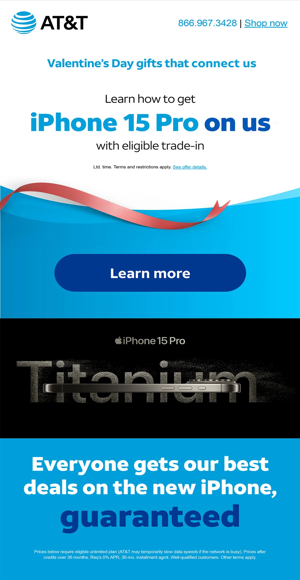AT&T Valentine's Day email design